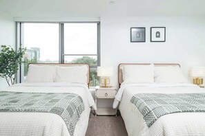 2 bedrooms, iron/ironing board, travel crib, WiFi