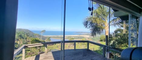 Honeymoon House, Fireplace, Beach View | Terrace/patio