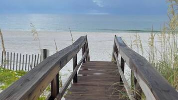 On the beach, beach towels