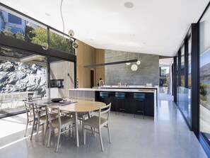 Dining - Lakeside on Park Street by MajorDomo | Stunning Architectural Home Walking Distance from Central Queenstown with Spa Pool, Lake & Mountain Views (Queenstown)