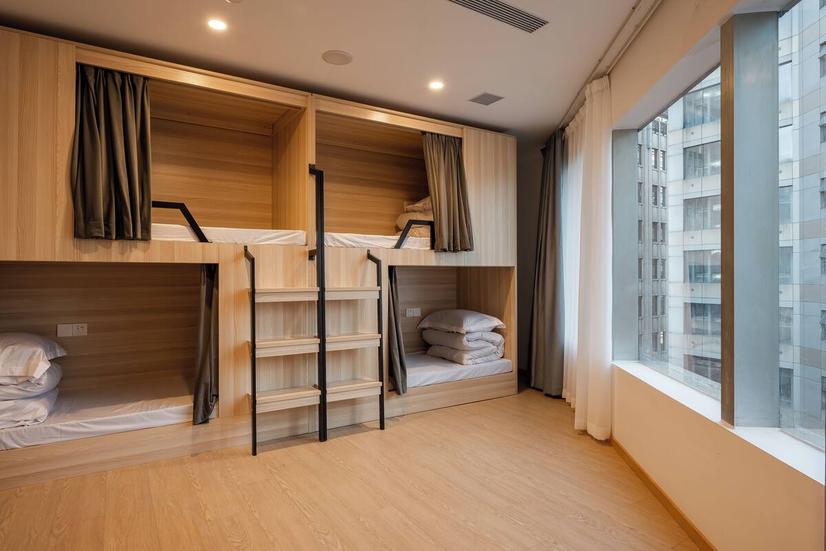 Premium bedding, blackout curtains, soundproofing, free WiFi
