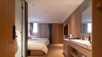 Ropa de cama de alta calidad y cortinas blackout