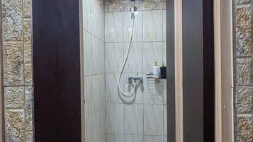 Comfort Shared Dormitory, Balcony | Bathroom | Shower, towels, soap, shampoo