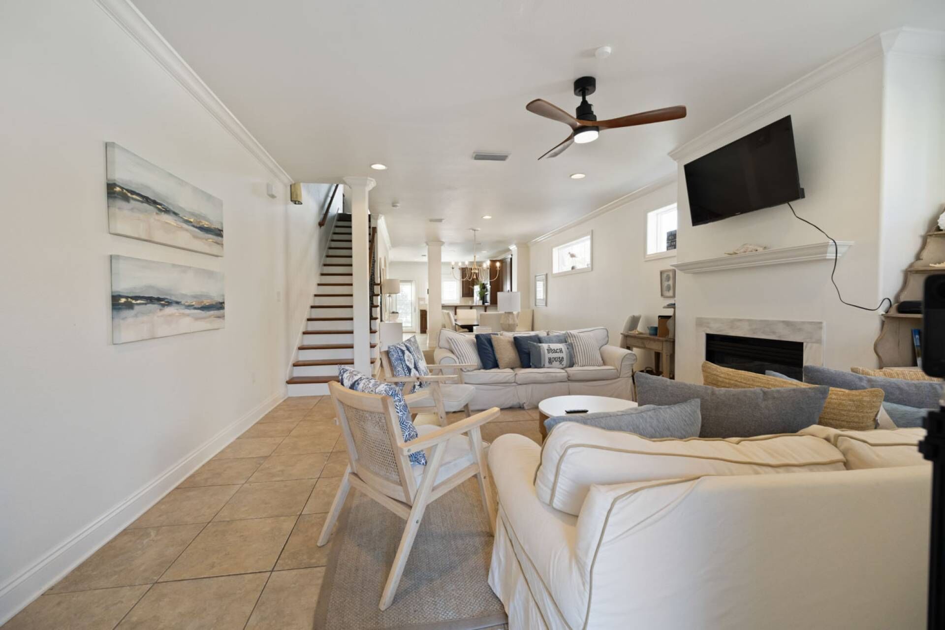 TV connectée, cheminée