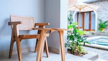 Deluxe Double Room, Balcony, Pool View | Balcony view