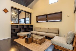 Luxury Villa, Patio | Living area | Flat-screen TV