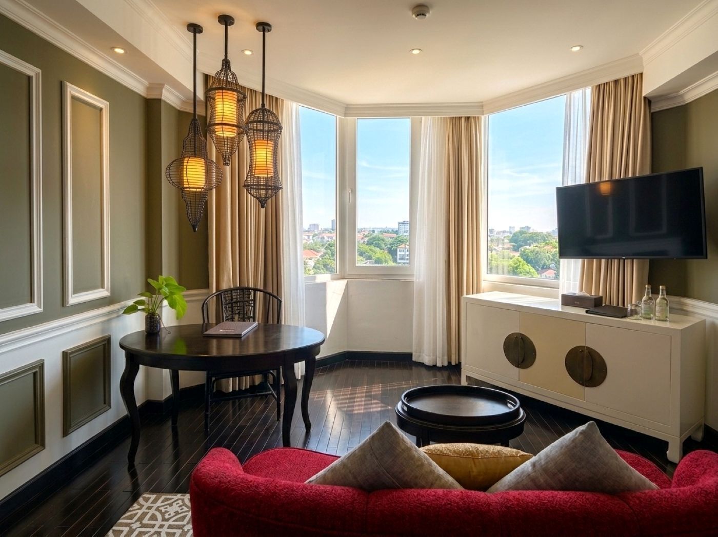 Quarto casal luxo, 1 cama King, vista para o rio | Vista do quarto