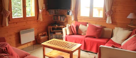 TV, caminetto, lettore DVD