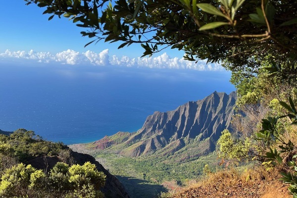 The Napali cliffs of Kaua'i.
our view is the back side of these cliffs