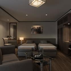 Family City View | 1 bedroom, premium bedding, down comforters, memory foam beds