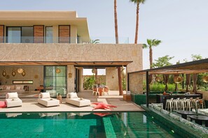 A heated pool