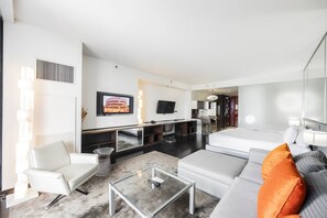 TV - SVS: Strip View Studio | Balcony | Pool & Gym Access | Palms Place (Las Vegas)