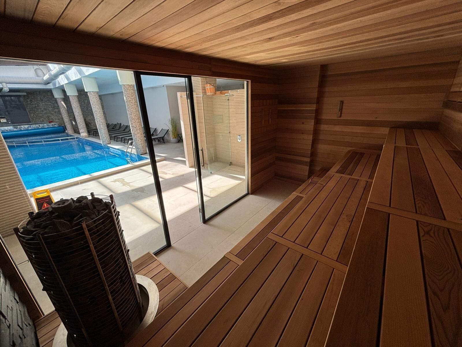 Indoor pool, a heated pool
