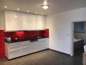 Fridge, oven, stovetop, dishwasher