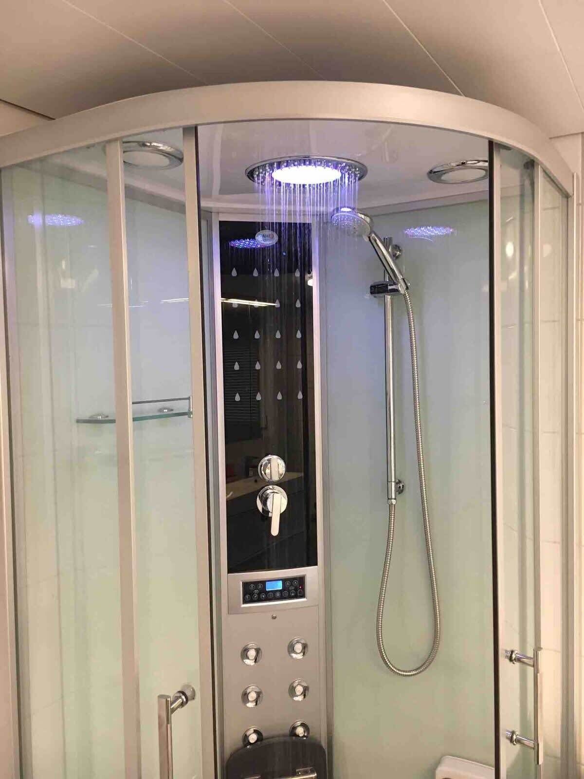 Shower, hair dryer