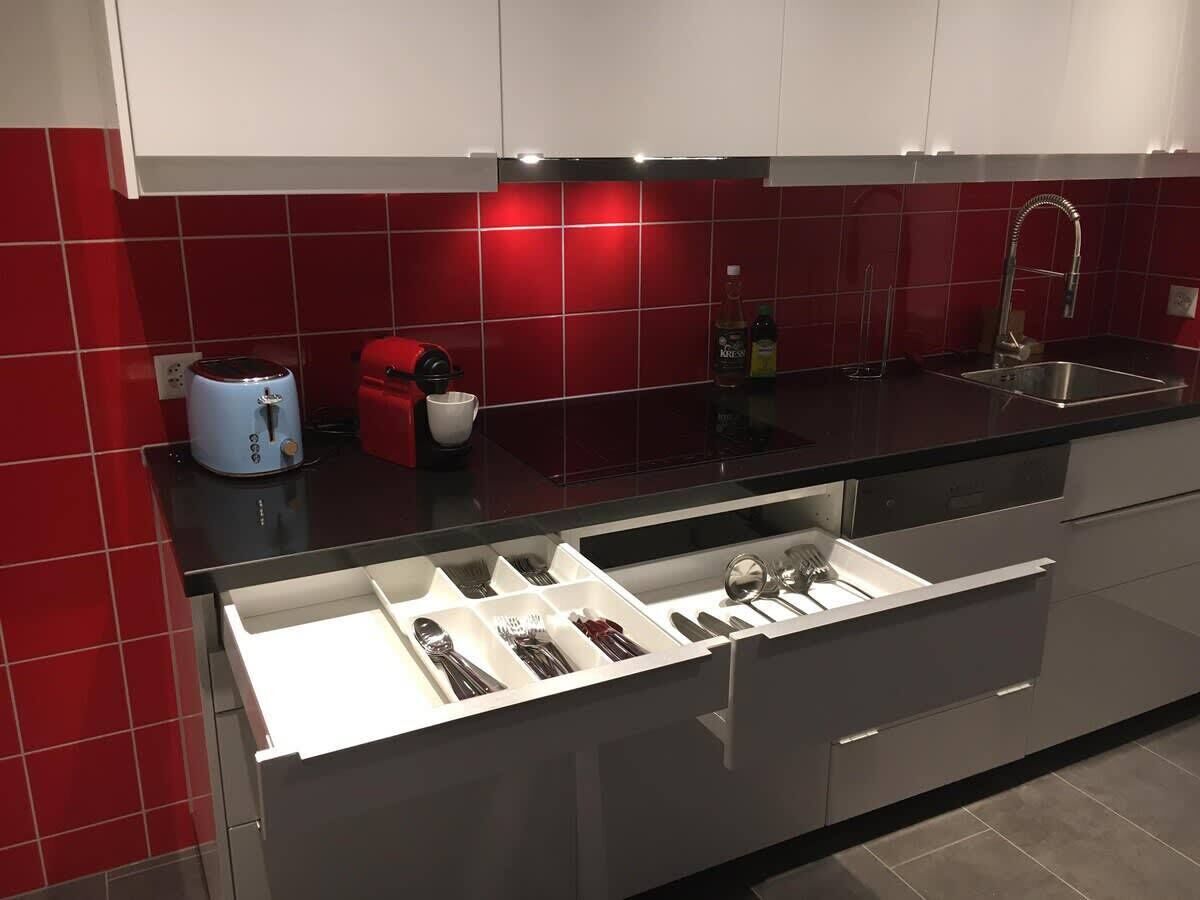 Kühlschrank, Ofen, Herdplatte, Geschirrspüler