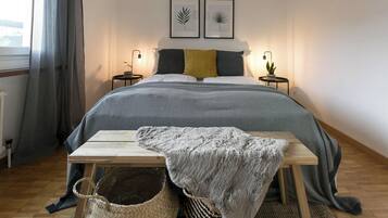 2 dormitorios, tabla de planchar con plancha, wifi y ropa de cama