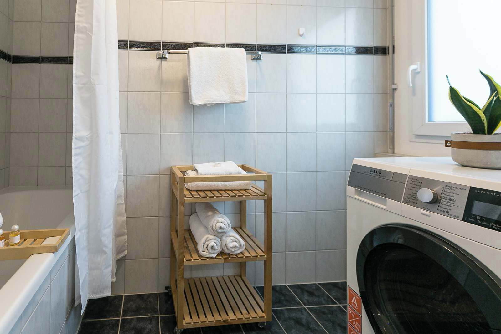 Douche, sèche-cheveux