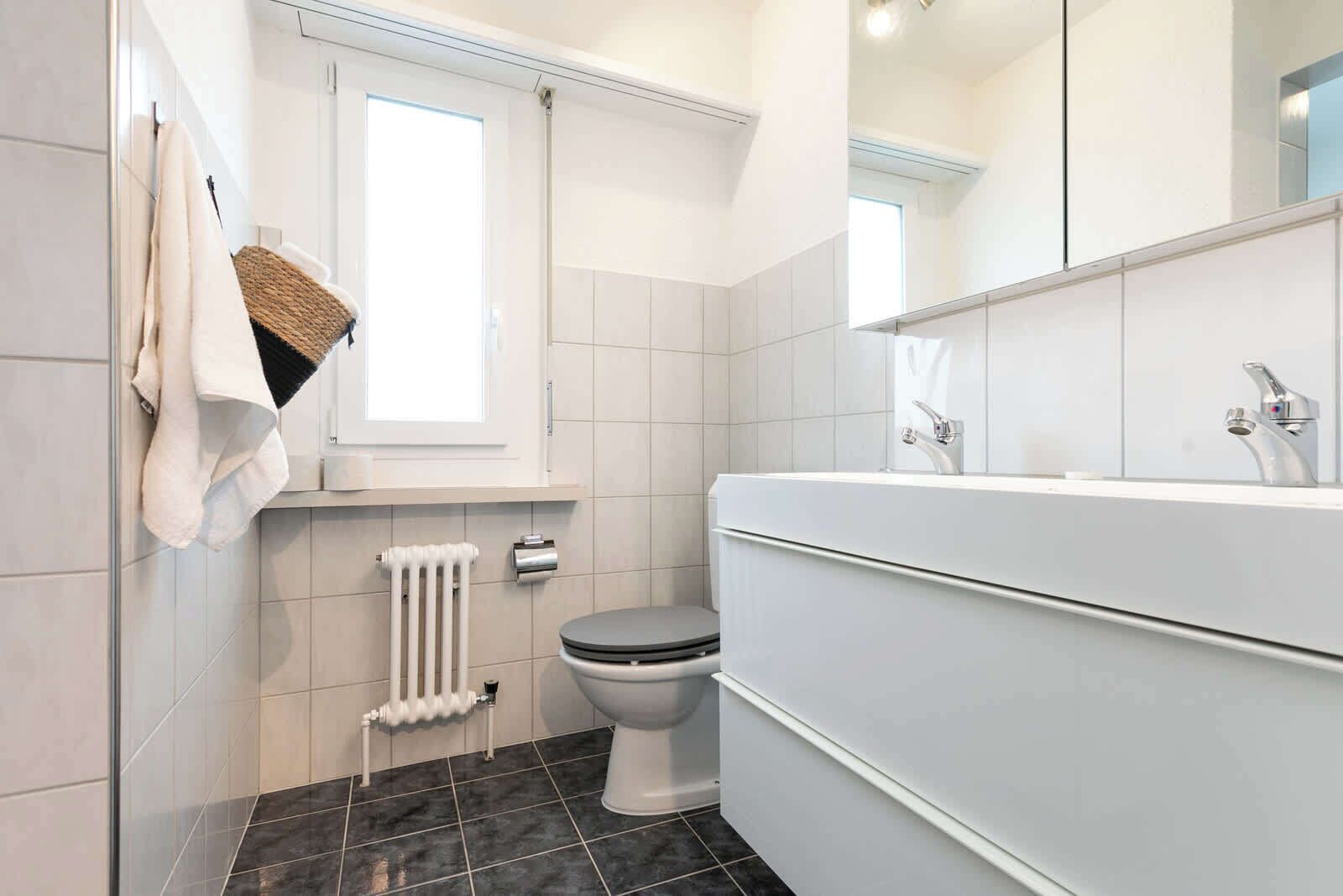 Douche, sèche-cheveux