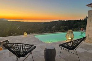 A heated pool - Villa Chalarosi, natural stone villa with panoramic views and heated pool (Prines)