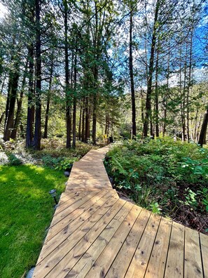 Property grounds - Custom River Front Property on 10 Acres, Sleeps 19 (Traverse City)
