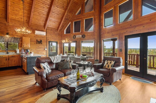 Smart TV, fireplace, DVD player, books