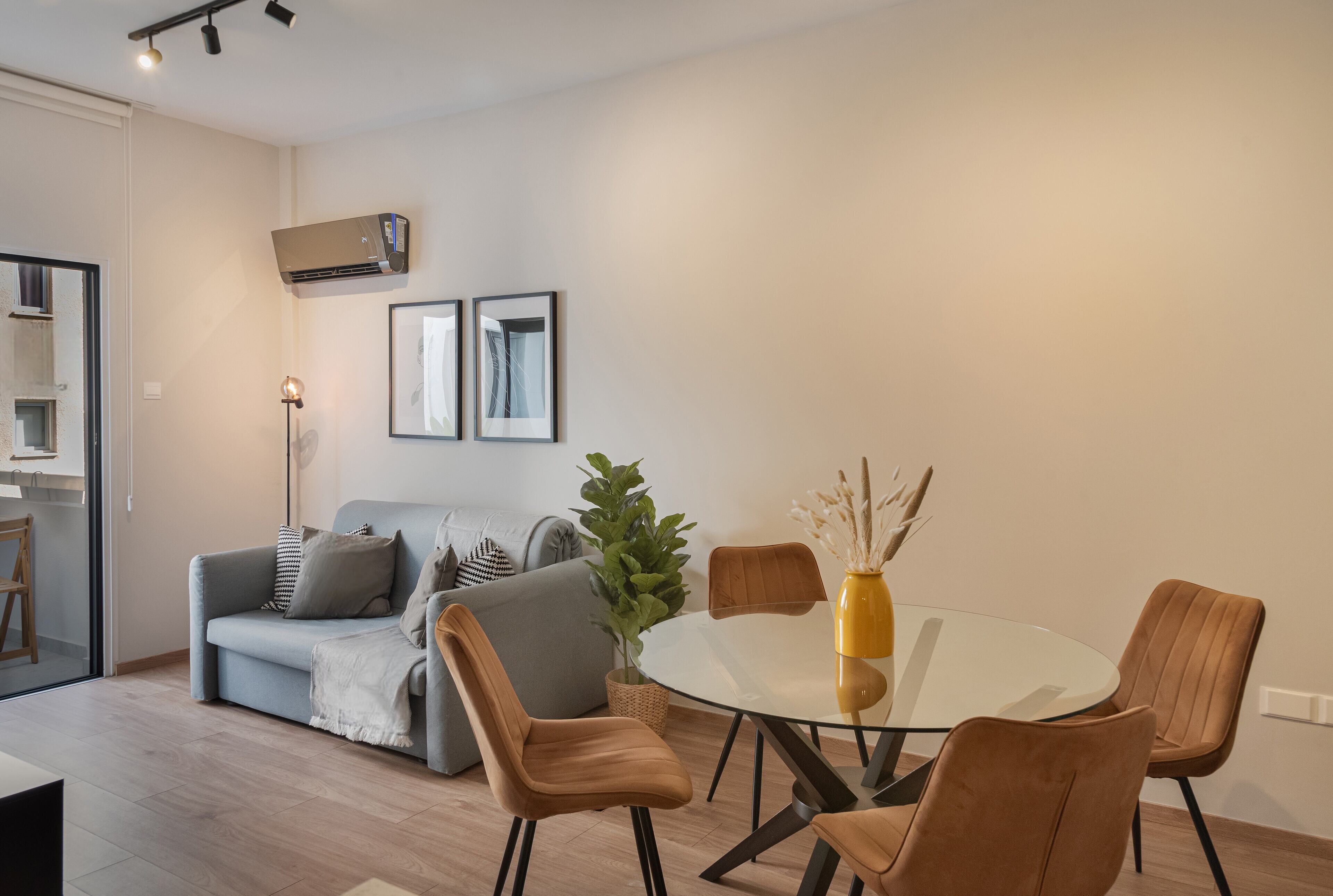 Luxury Apartment, City View | Living area | Flat-screen TV