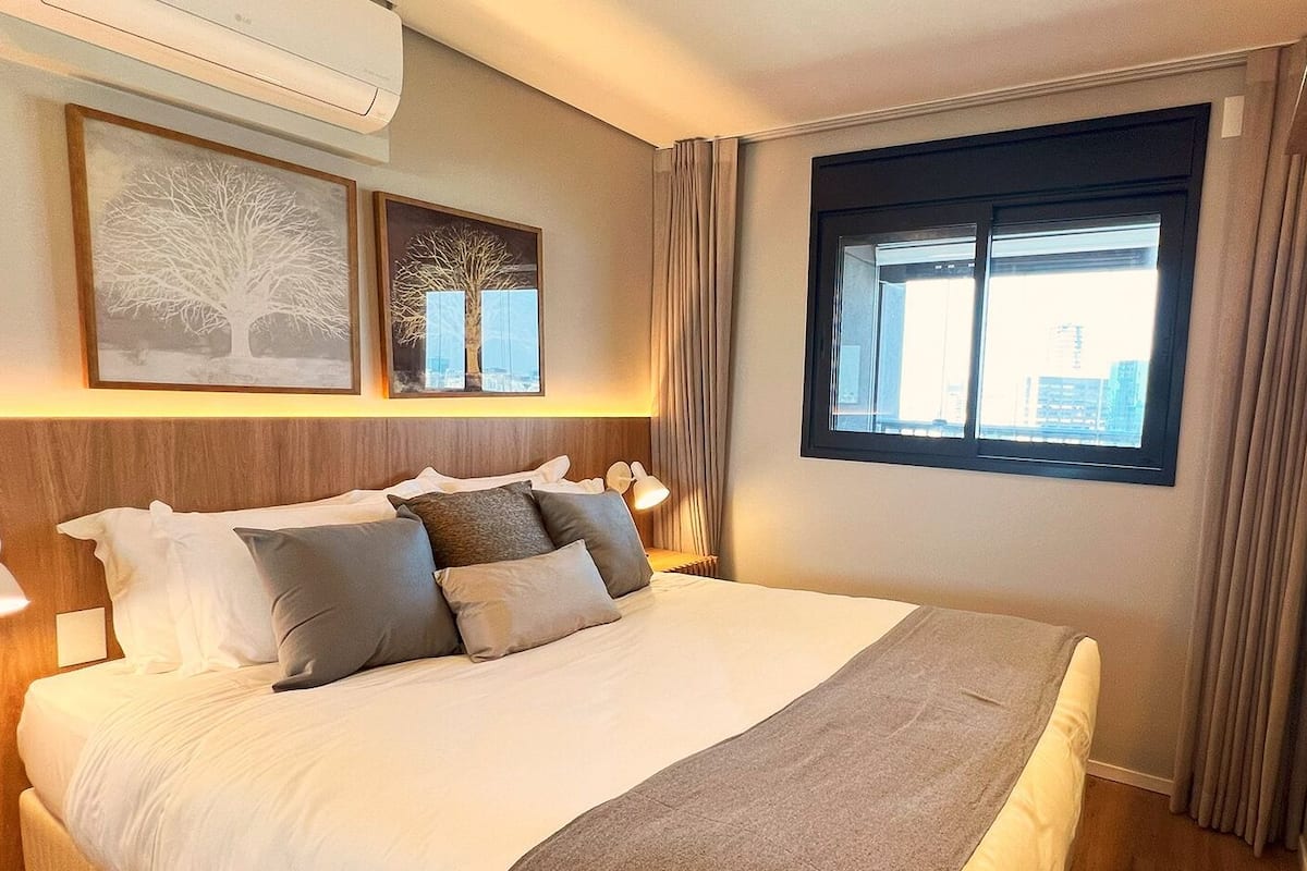 Peralatan tempat tidur premium, langsir/tirai gelap terus, kalis bunyi