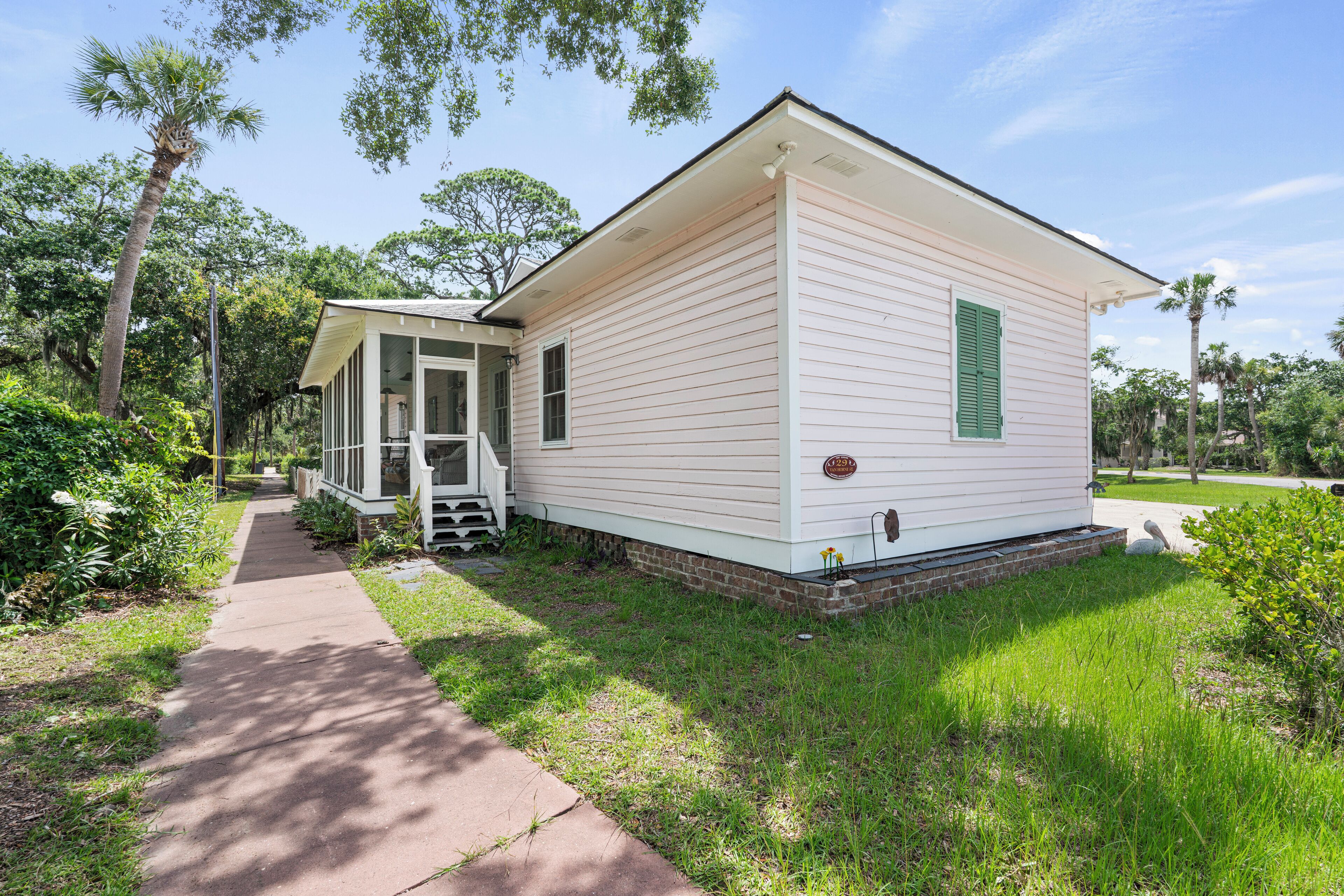 Barefoot in the Park Front Entry of House Next to Park