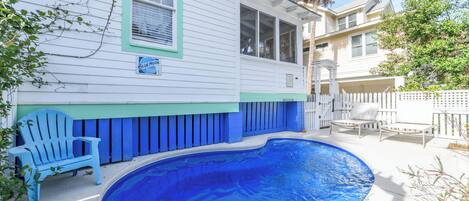 A heated pool