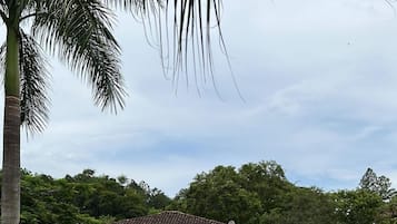 Piscina externa, funciona das 8h às 20h, guarda-sóis, espreguiçadeiras