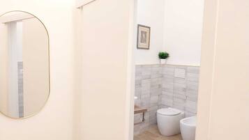 Standard Double Room, City View | Bathroom | Shower, hair dryer, towels, soap