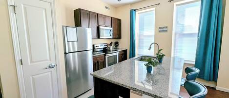 Microwave, oven, stovetop, dishwasher