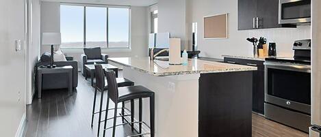 Apartment, Multiple Beds, Terrace, City View | Private kitchen | Coffee/tea maker