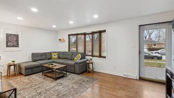 Smart TV, fireplace, video games, books