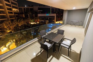 Luxury Apartment, 3 Bedrooms, Kitchen, Pool View | View from room