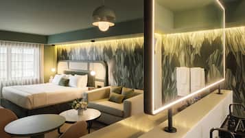 Deluxe Suite | Premium bedding, blackout drapes, iron/ironing board, free WiFi