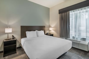 Desk, laptop workspace, iron/ironing board, WiFi