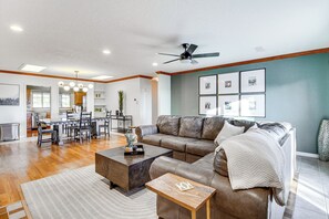 TV, fireplace - Walk to Paradise Hills Golf Course: Condo w/ Patio (Albuquerque)