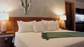 Premium bedding, minibar, blackout curtains, soundproofing