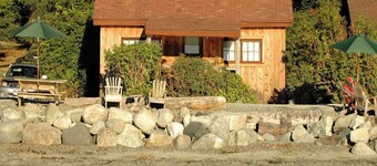 2BR Beachfront Cabin on west-facing beach with sunsets!