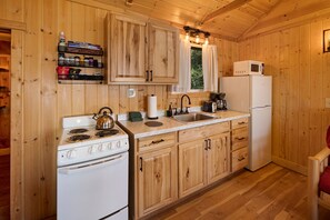 Microwave, oven, stovetop, coffee/tea maker