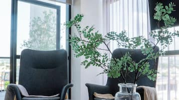 Luxury Apartment, Balcony, Mountain View | Living room | TV
