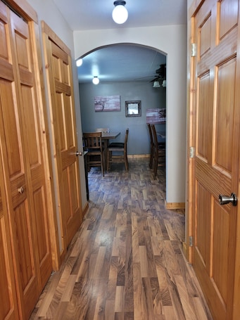 Dining. Charming 3-bedroom log home with sauna only 5 miles from Roseau.