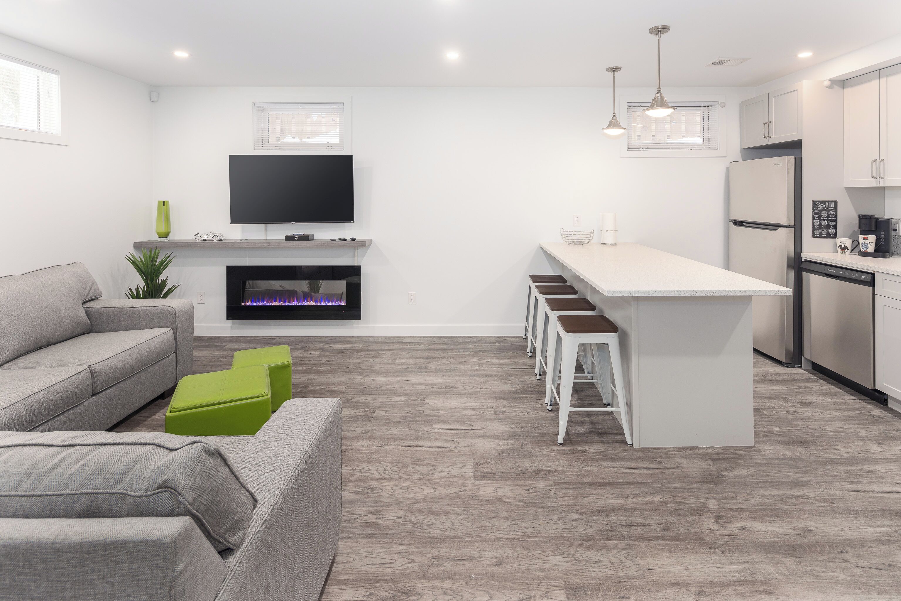 TV connectée, cheminée