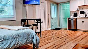 Desk, iron/ironing board, travel crib, WiFi