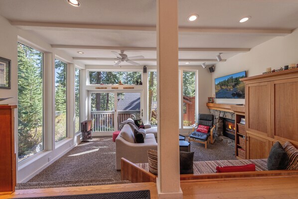 House, 3 Bedrooms, Kitchen, Mountain View | Living area - 3BR Home in Alpine Meadows for 8 (Olympic Valley)