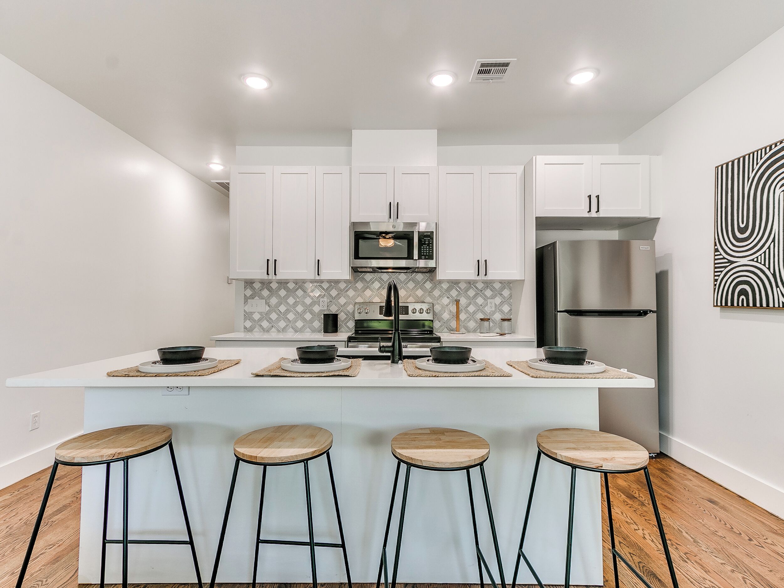 Microwave, oven, stovetop, dishwasher