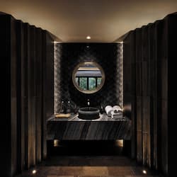 Eco-friendly toiletries, hair dryer, slippers, bidet