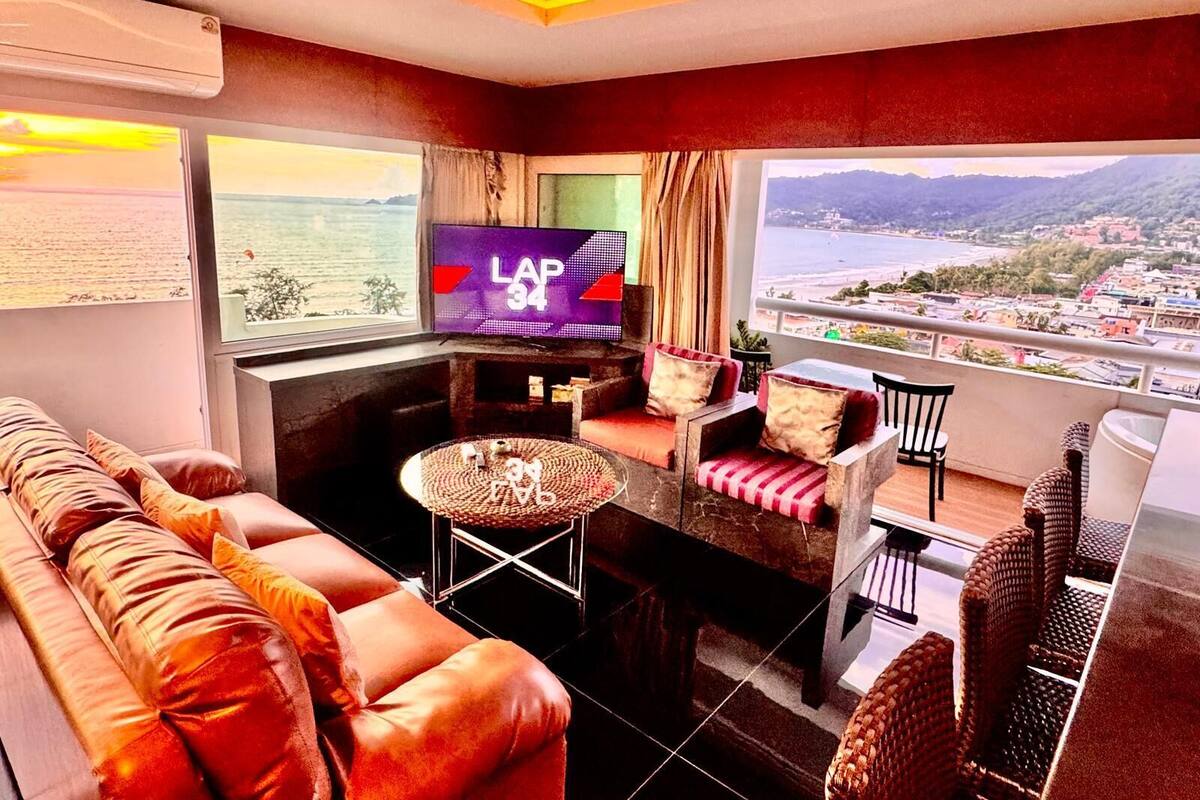 Apartment, 2 Schlafzimmer, Meerblick | Wohnbereich | Flachbildfernseher